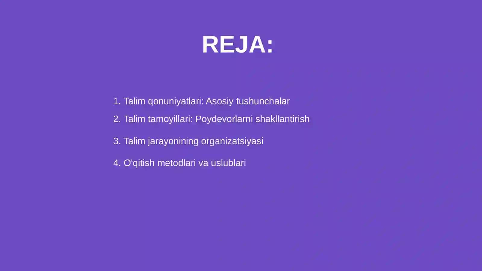 Talim qonuniyatlari va tamoyillari 2