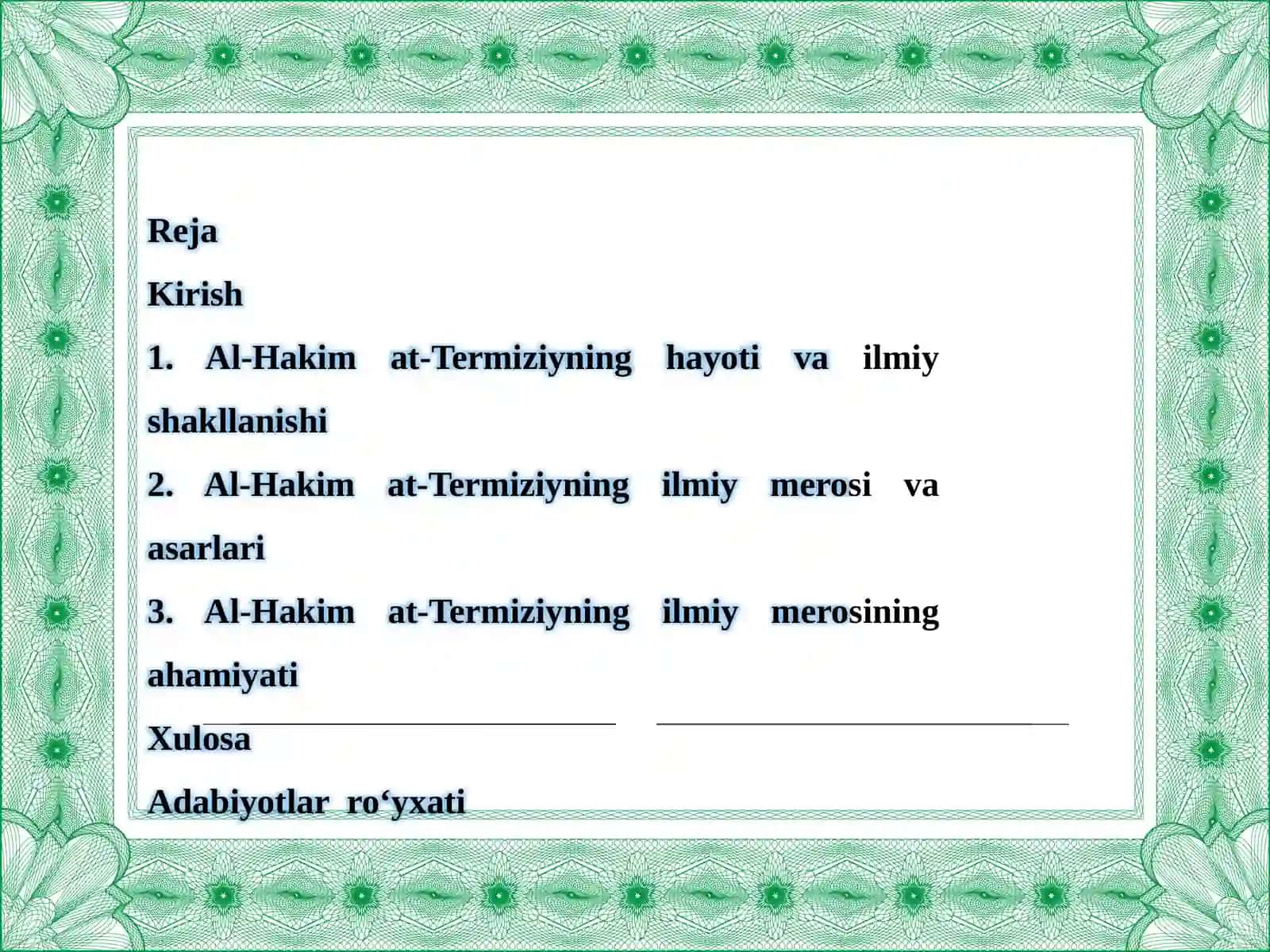 Al-Hakim at-Termiziy 2