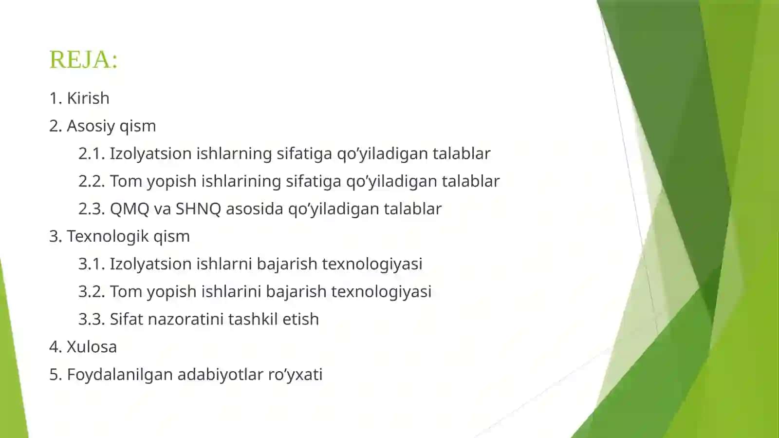 Izolyatsion va Tomyopishishlarining Sifatnazorati 2