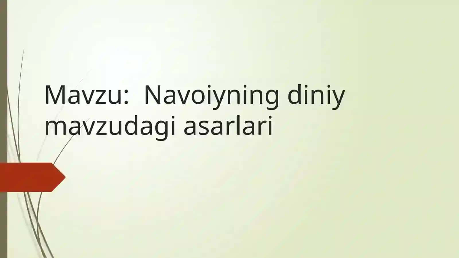Navoiyning diniy mavzudagi asarlari 2