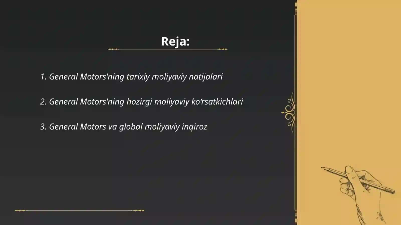 General Motors moliyaviy vaziyatlari 2