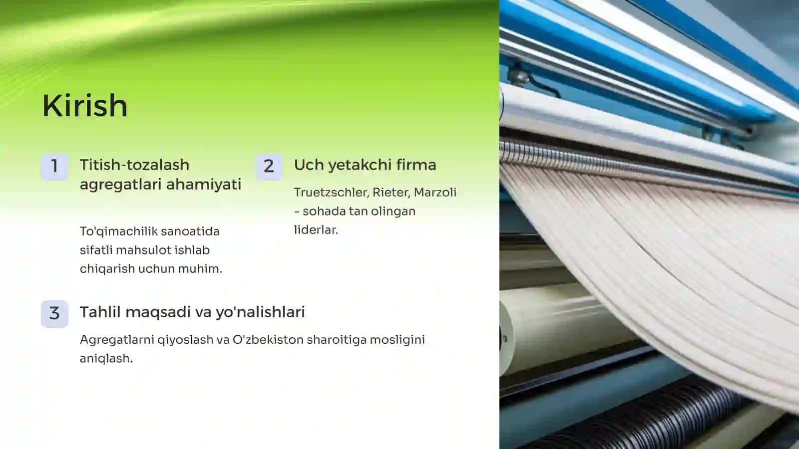 Truetzschler Titish-Tozalash Agregati 2