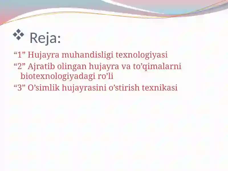 Hujayramuhandisligidagitexnologikjarayonlar 2