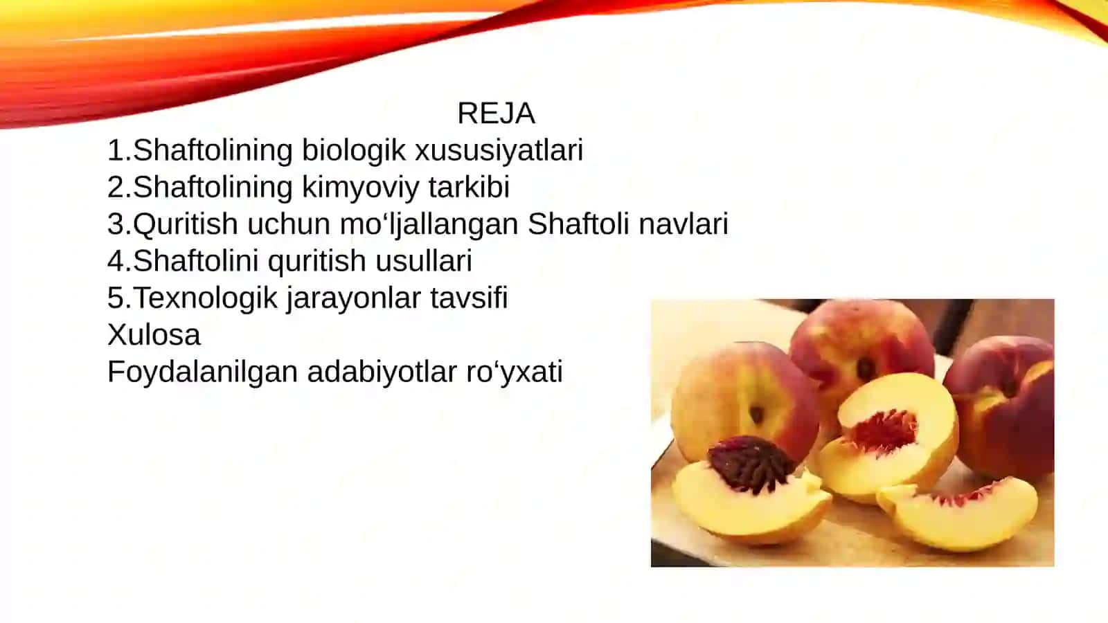 Shaftolini quritish usullari 2