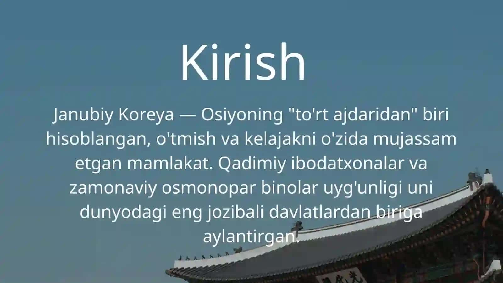 Janubiy Koreya Ekologiyasi va Ekoturizmi 2