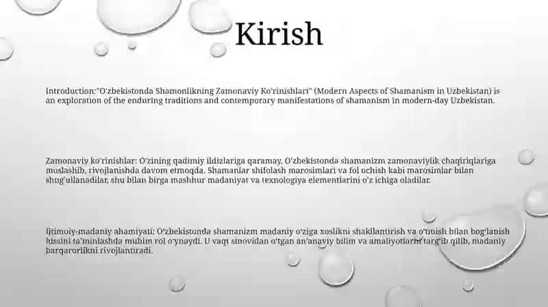 O'zbekistonda Shamonlikning Zamonaviy Ko'Rinishlari 2