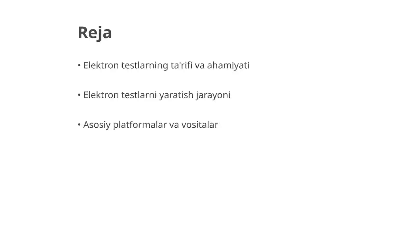 Sohalarda elektron test yaratish texnologiyasi 2