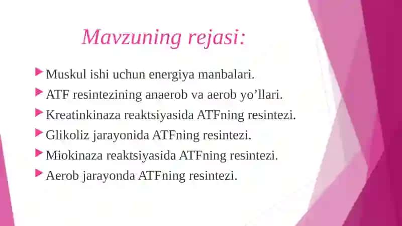 Muskul ish faoliyatidagi bioenеrgеtikjarayonlar 2