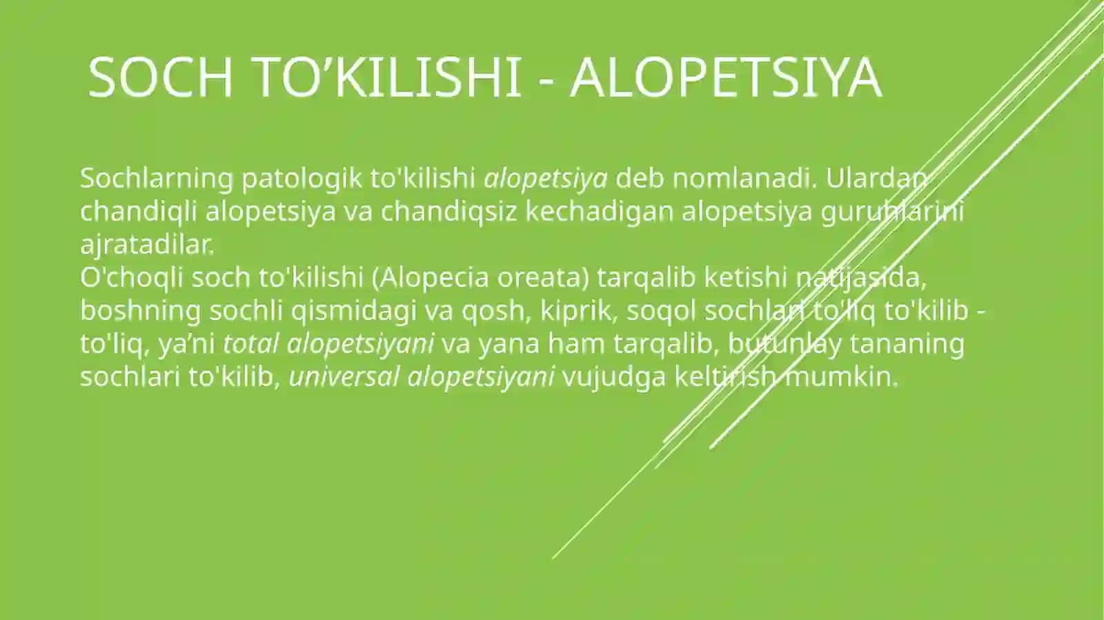 ALOPETSIYANING ZAMONAVIY DAVOLASH USULLARI 2
