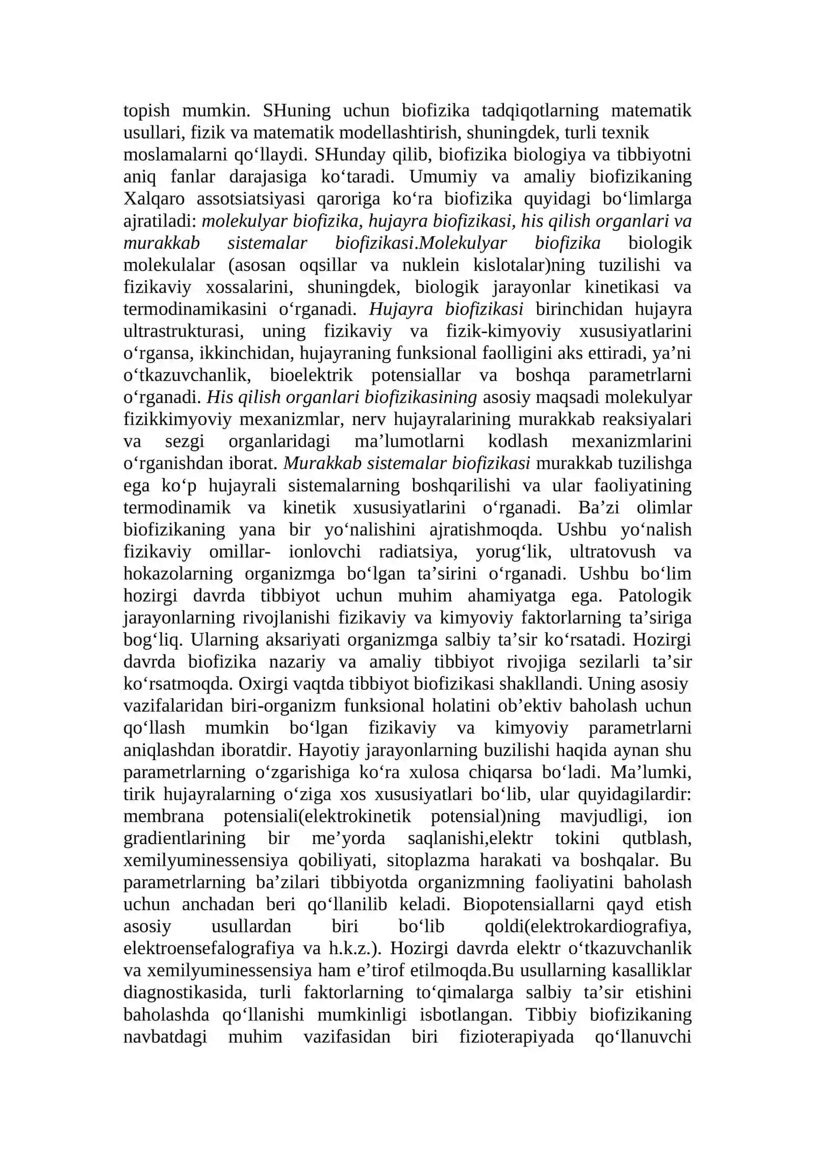 Biofizika fan sifatida 2