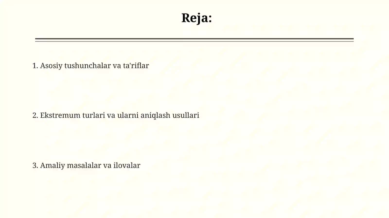 Koʻp oʻzgaruvchili funksiyaning ekstremumlari 2