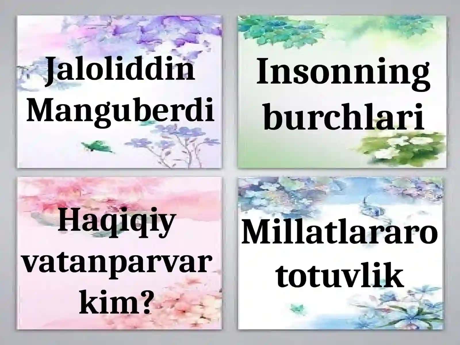 TARBIYA 8-SINFTARQATMALAR 2