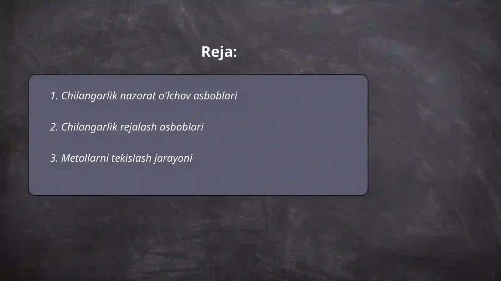 Metallarni tekislash va kesish asboblari 2