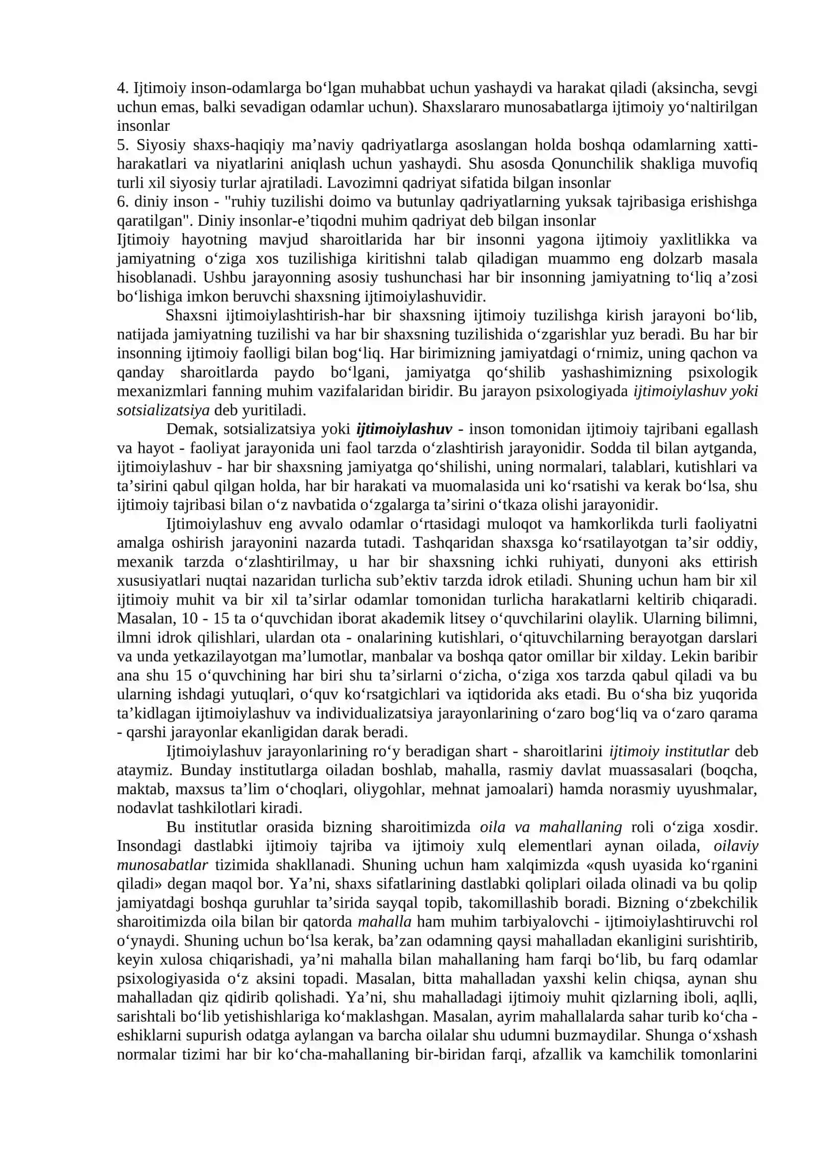 Shaxs ijtiomiylashuvi va uning bosqichlari 2