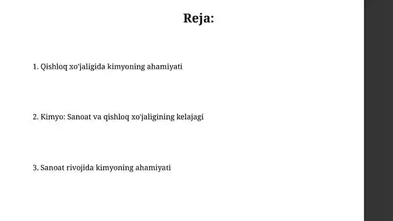 Kimyo: Qishloq xo'jaligida kimyoning ahamiyati 2