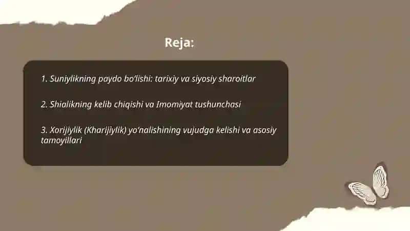 Islomda Suniylik, Shialik, Xorijiylik yoʻnalishlari 2