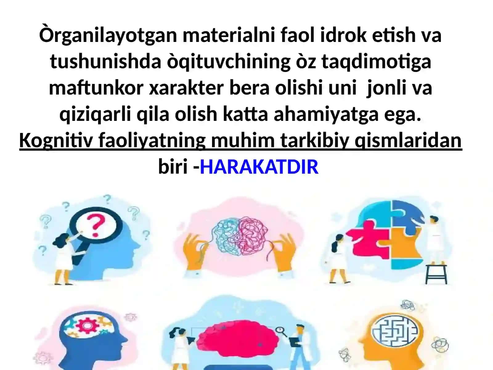 Kognitiv faoliyat pedagogik hodi 2