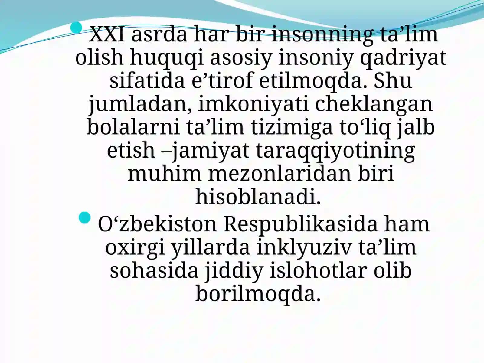 "INKLYUZIV TA’LIM. MUAMMO VA YECHIMLAR" 2