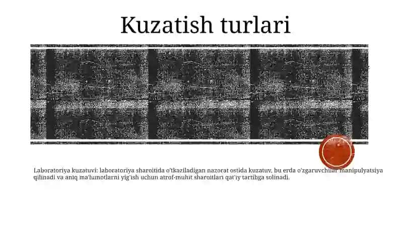 Tabiy Va Labaratoriya Sharoitlarida Kuzatish 2