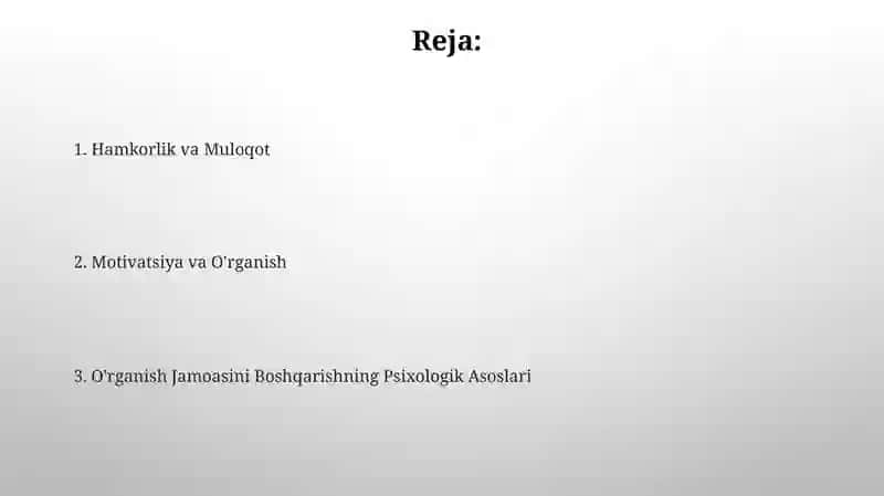 Oʻquv jamoasini boshqarishning psixologik asoslari 2
