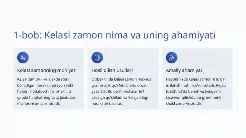 Kelasi Zamon: O'zbek Tili Grammatikasida Yangi Ufqlar 2