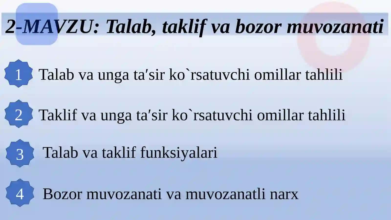 FAN: MIKROIQTISODIYOT 2