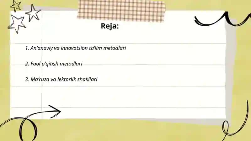 Taʼlim Metodlari Shakllari va Vositalari 2