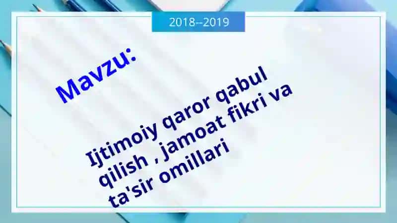 Ijtimoiy qaror qabul qilish 2