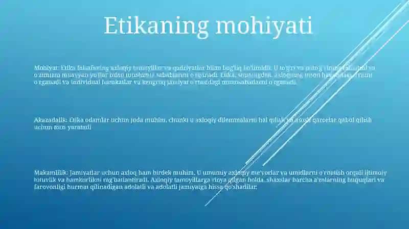 Etikaning Mohiyati Va Ahamiyati 2