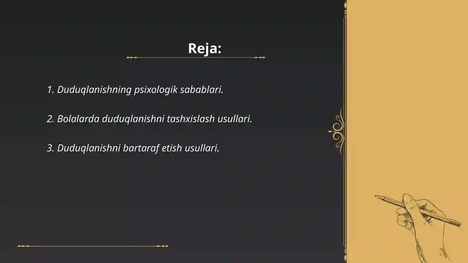Duduqlanishni bartaraf etish 2