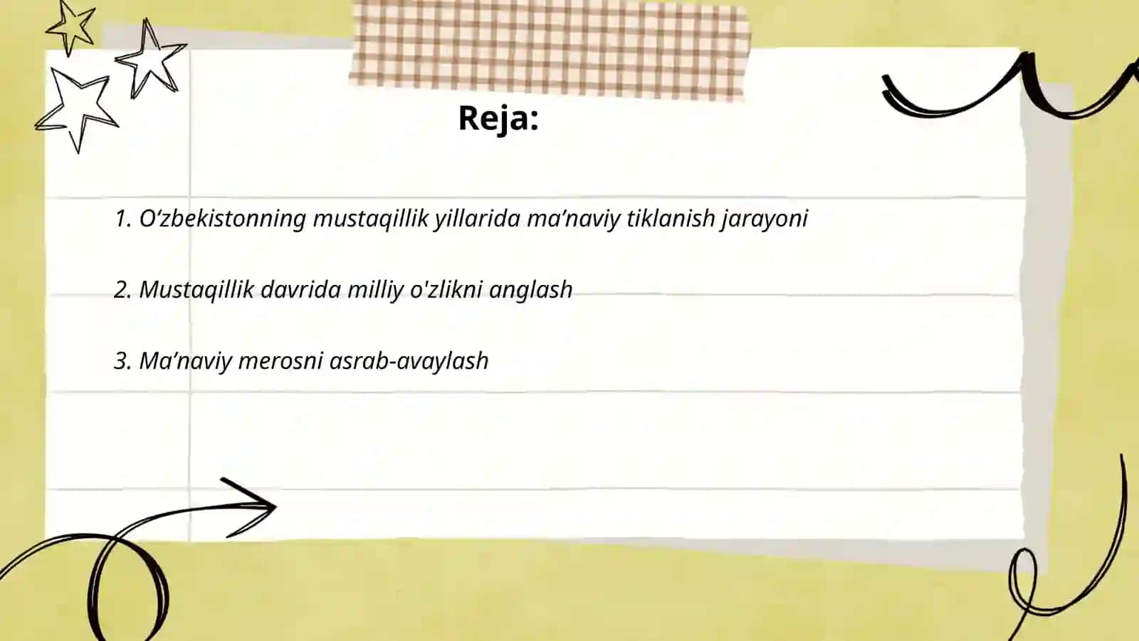 Mustaqillik yillarida Oʻzbekistonning maʼnaviy va madaniy tarraqiyoti 2