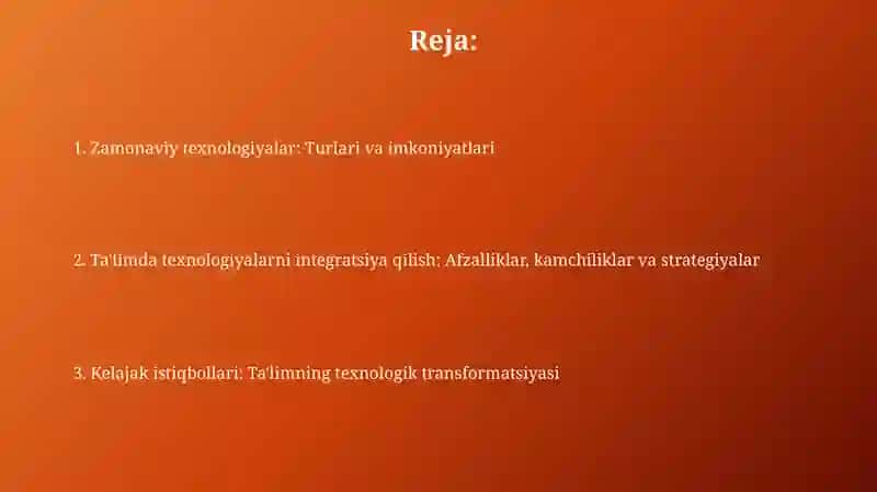 Ta’limda Zamonaviy Texnologiyalar 2