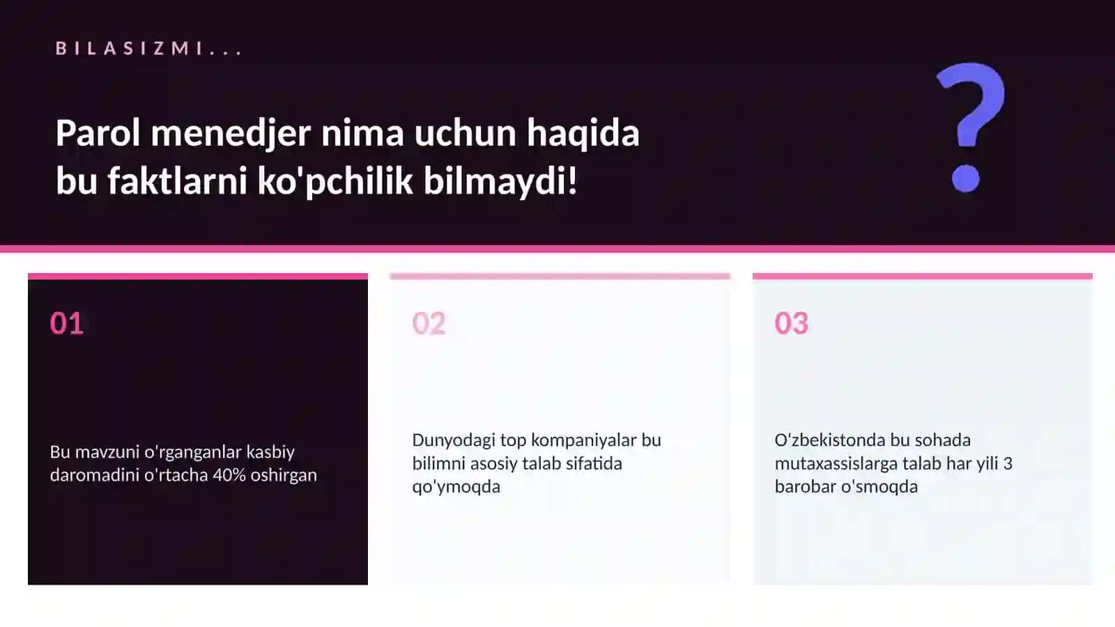 Parol menedjer nima uchun 2