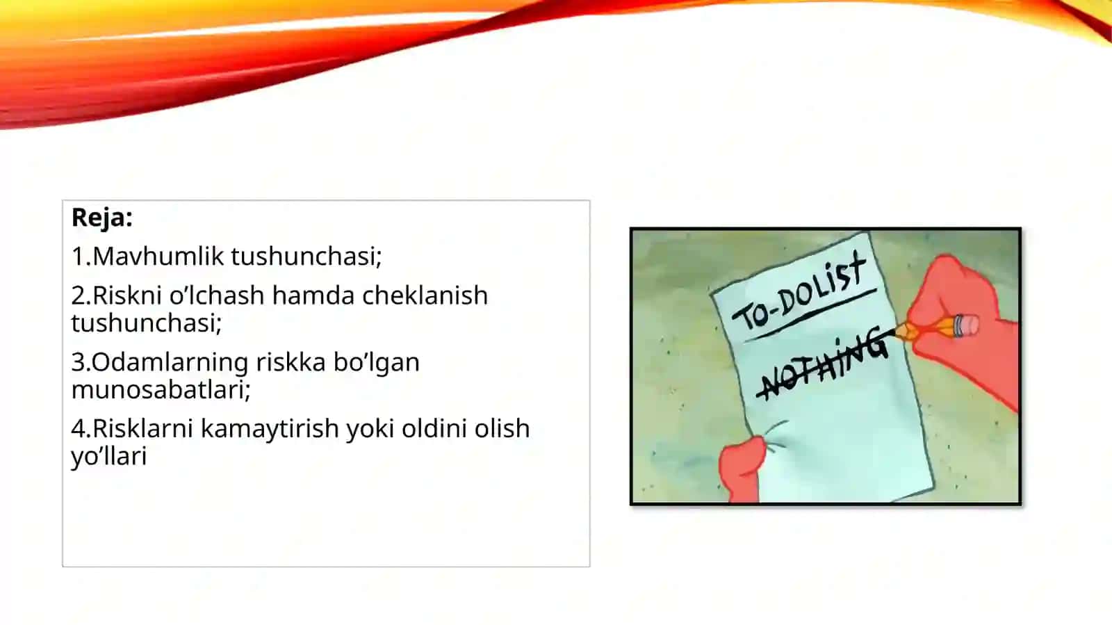 Mavhumlik va tavakkalchilik 2