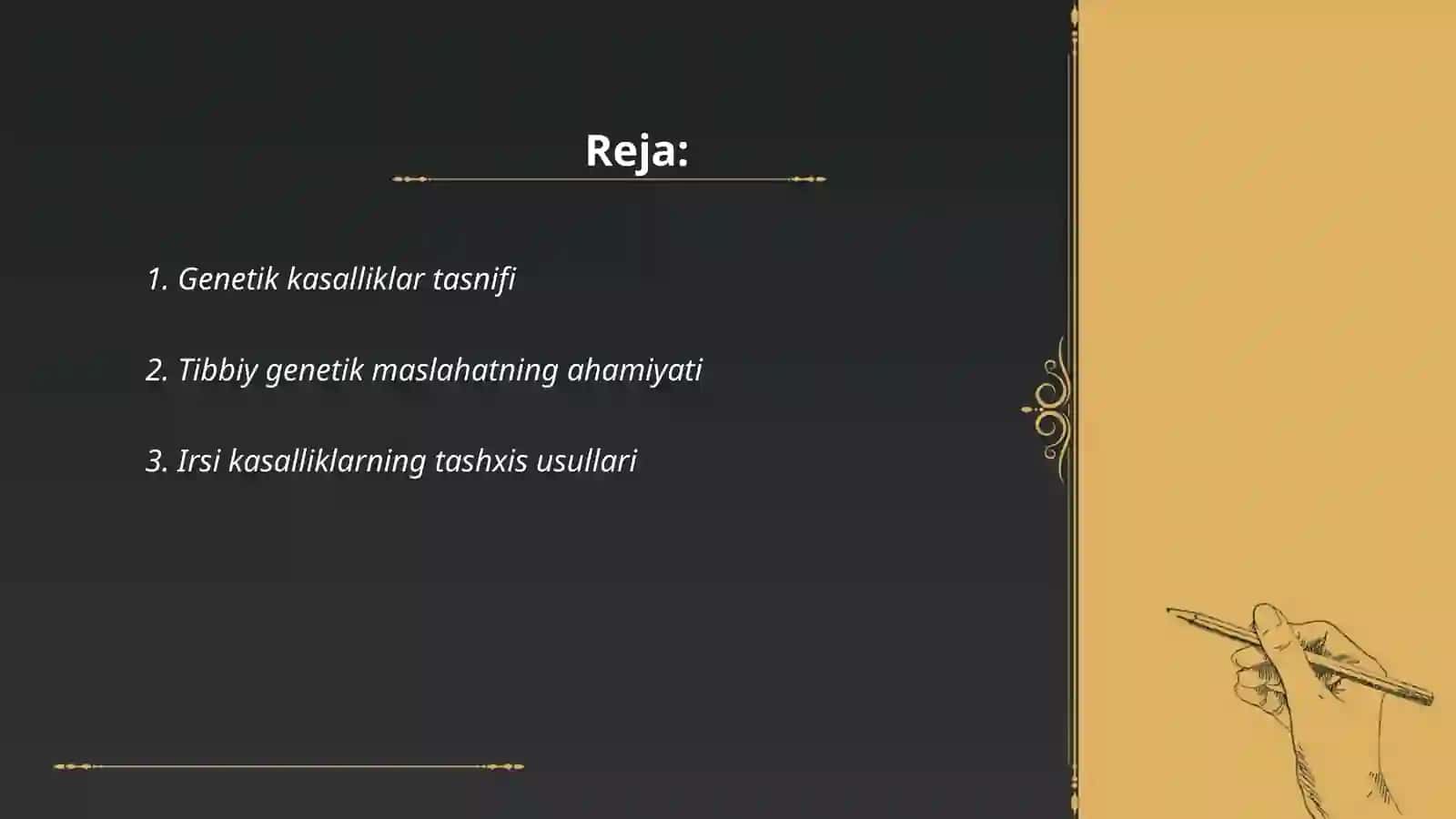 Gen kasalliklari. Tibbiy genetik maslahat 2