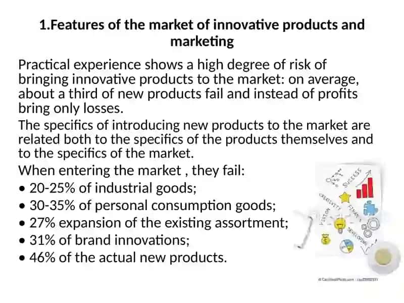 Features of the market of innovative products and marketing 2
