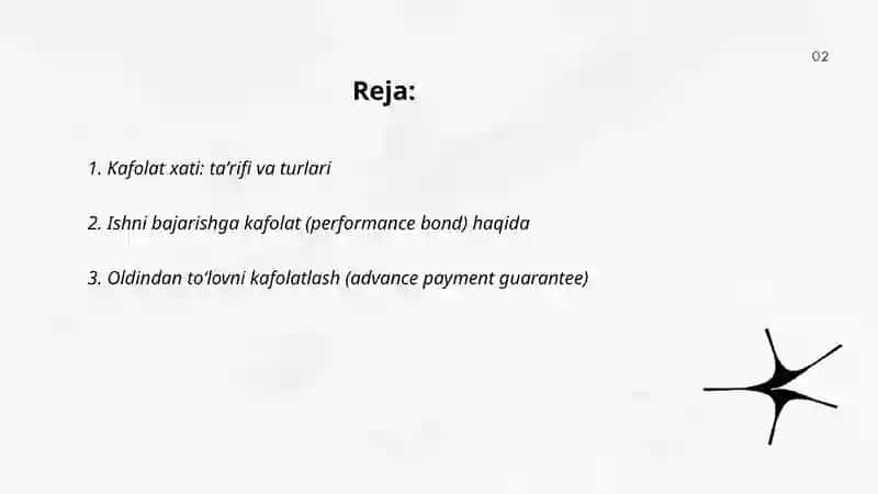 Kafolat xati va farmoyish 2