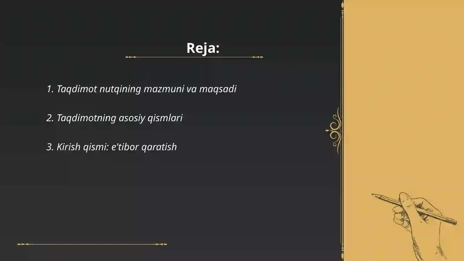 Taqdimot nutqi ommabop nutqning bir turi sifatida 2