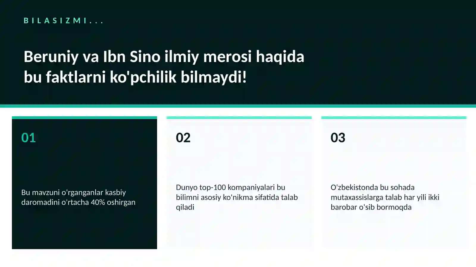 Beruniy va Ibn Sino ilmiy merosi 2