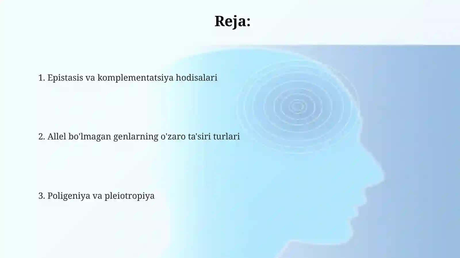 Epistasis va komplementatsiya hodisalari 2