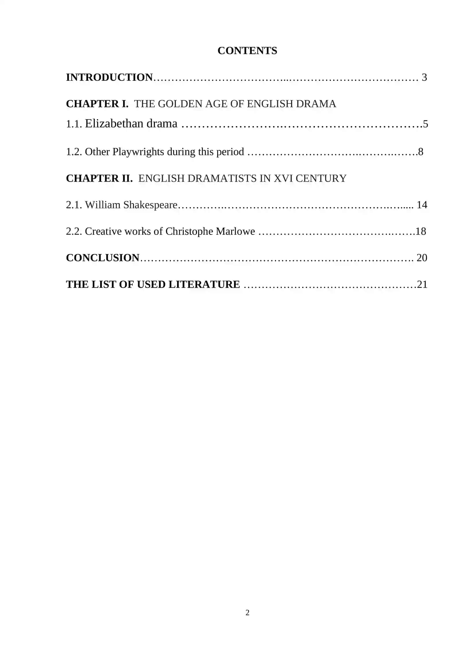 ENGLISH DRAMA IN THE XVI CENTURY 2