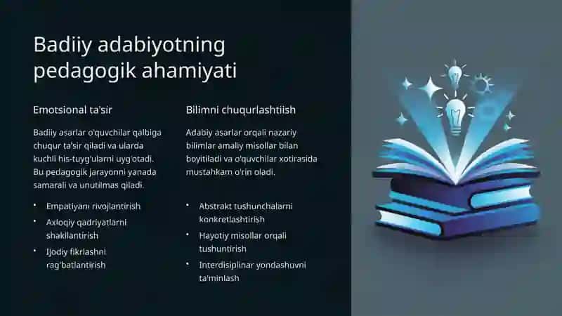Badiiy adabiyot bilan pedagogika oʻqitishi 2