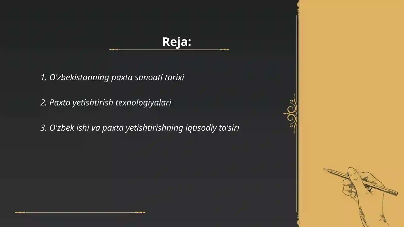 O'zbekistonning paxta sanoati tarixi 2