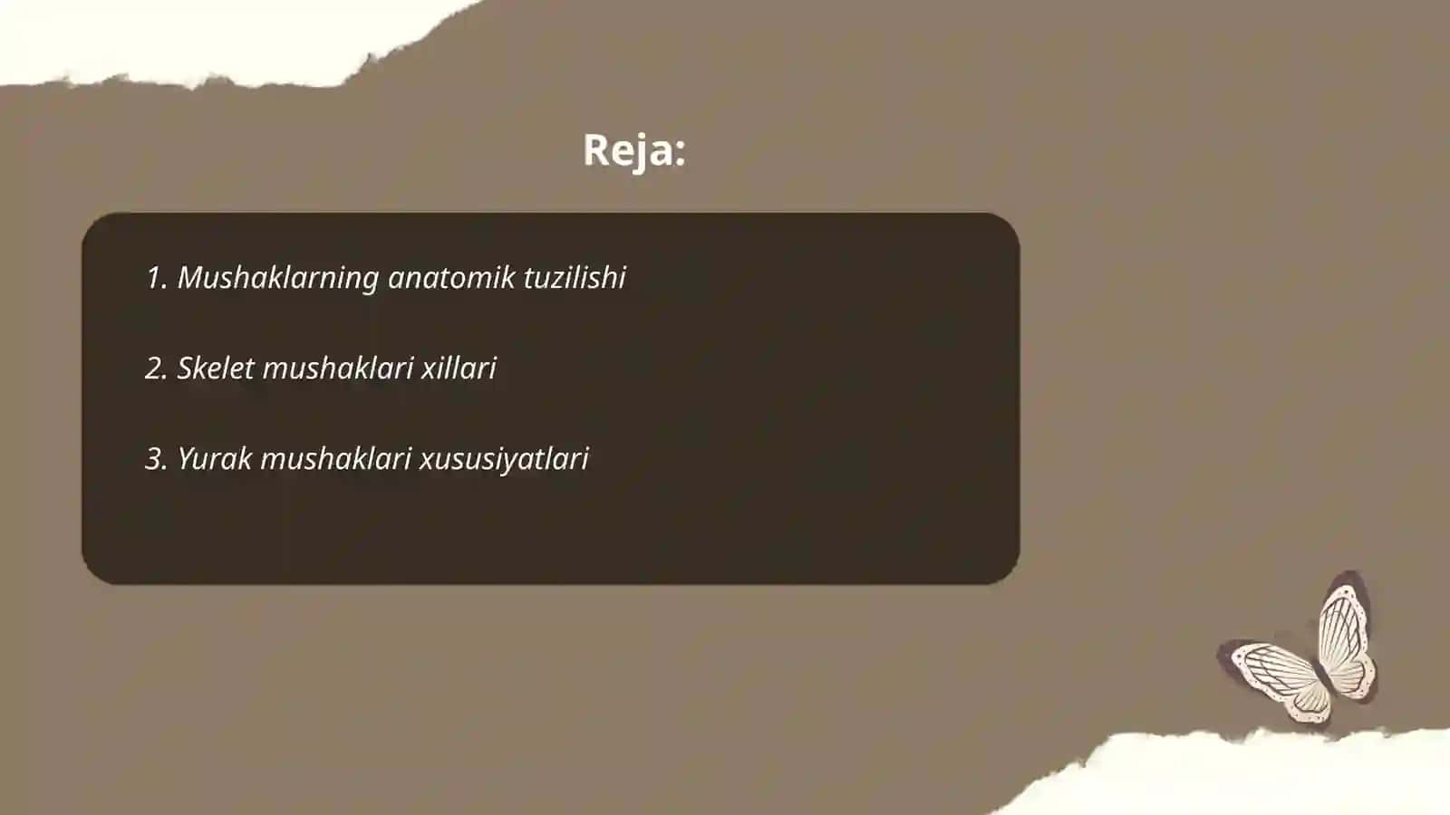 Mushak tuzilishi va uning xillari 2