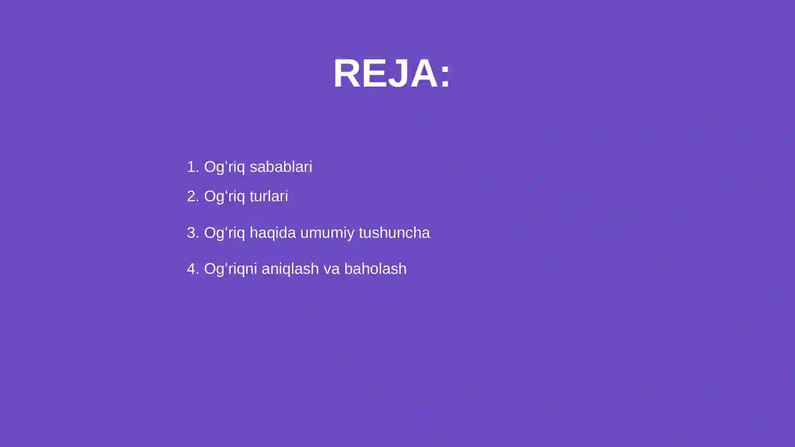 Ogʻriq. Ogʻriqni intensiv davolash 2