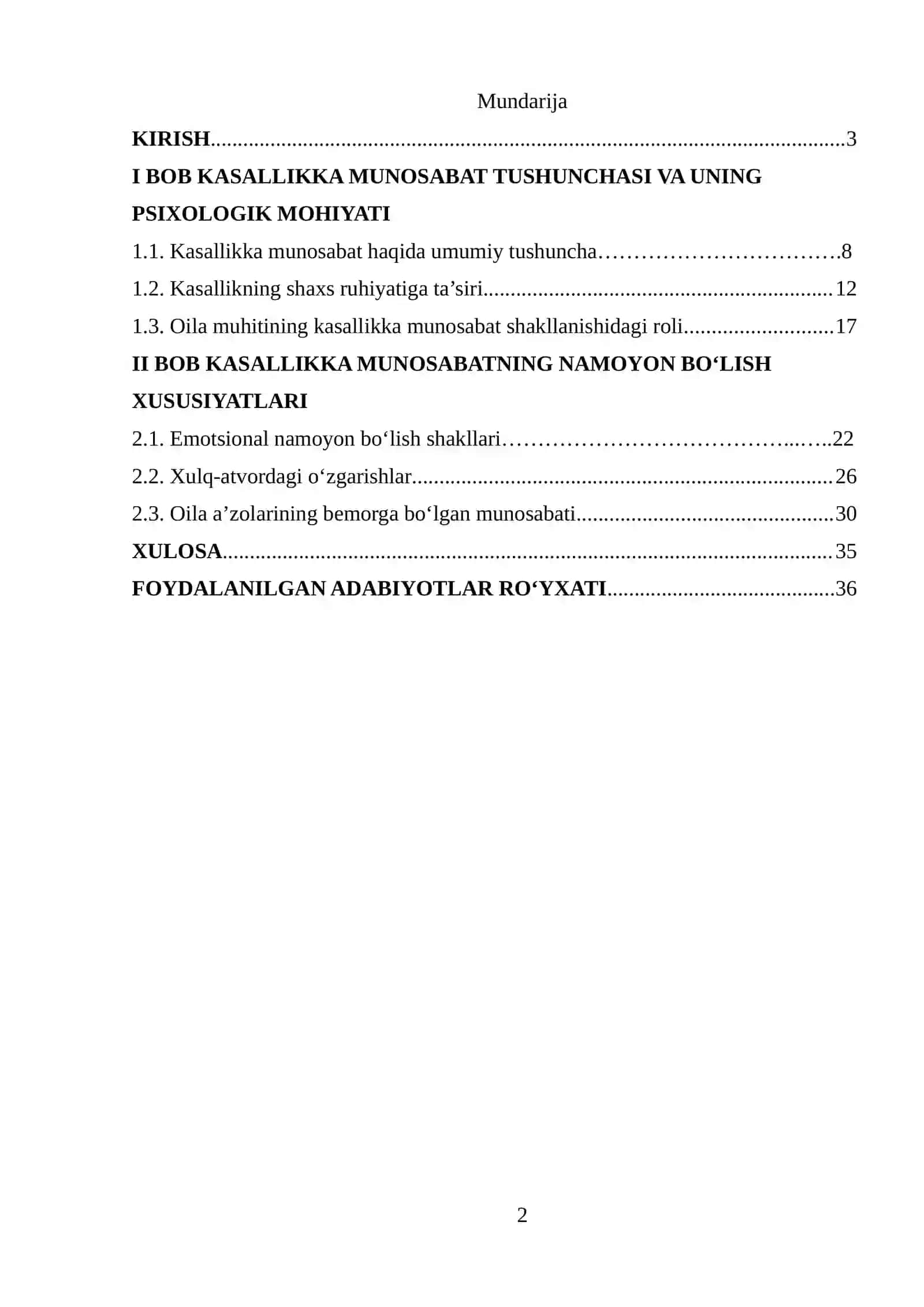 Kasallikka munosabat turlari va uning namoyon bo‘lishi 2