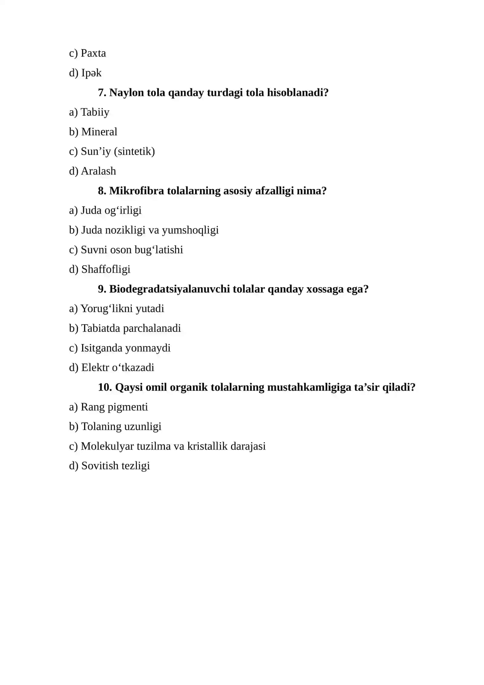 Organik tolalar 2