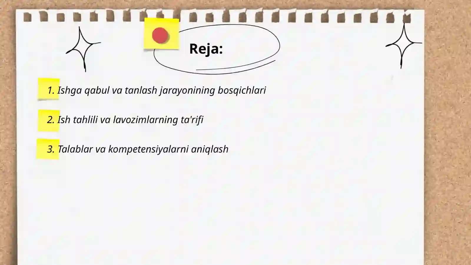 Ishga qabul va tanlash jarayonining bosqichlari 2