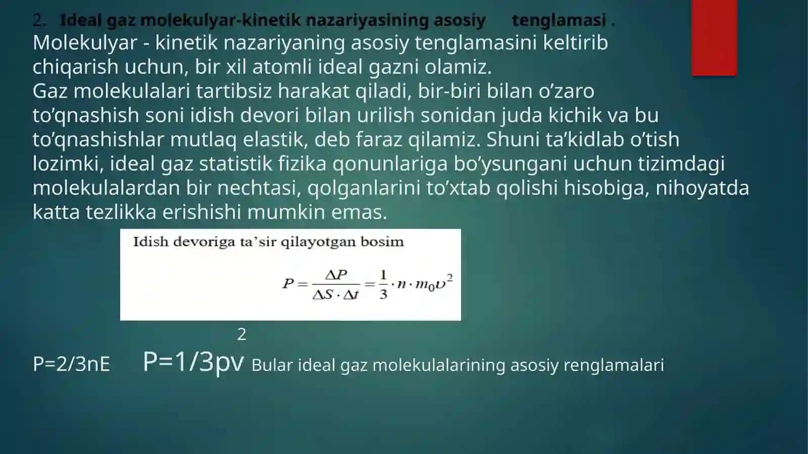 Idealgaz qonunlari 2
