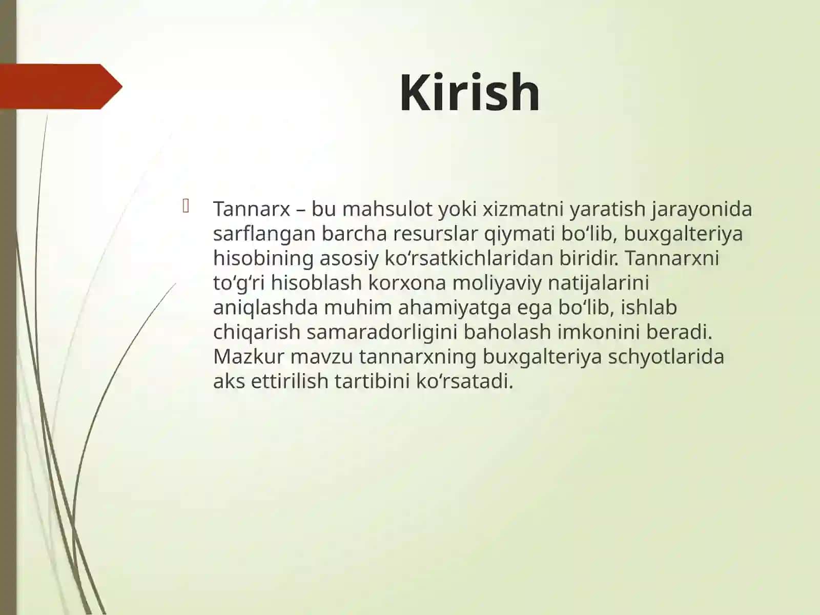 Buxgalteriya hisob schyotlarida tannarxni aks ettirish 2